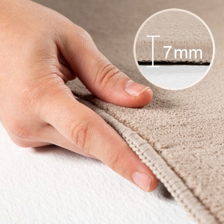 Sky Kortluvet Tæppeløber Ensfarvet - Beige