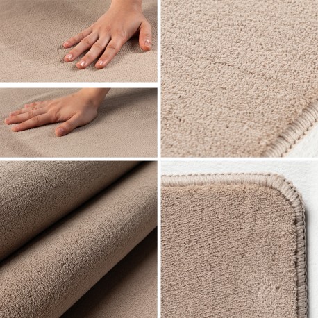 Sky Kortluvet tæppe Ensfarvet - Beige
