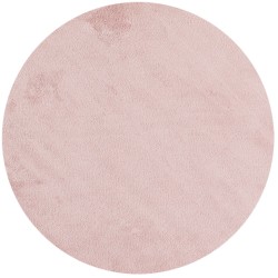 Sky Rund Kortluvet tæppe Ensfarvet - Rosa