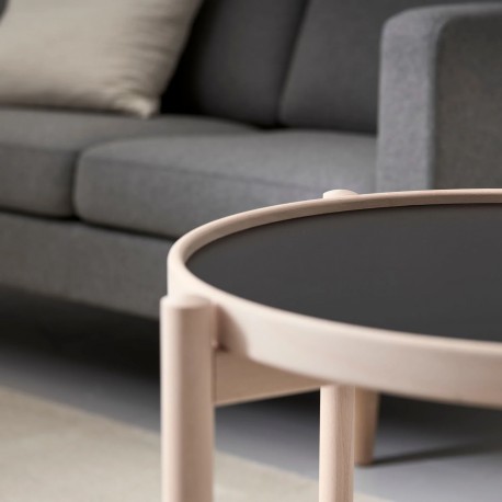 Thomsen Furniture - James Rullebord Ubehandlet bøg og Melamin Ø50 med Hjul