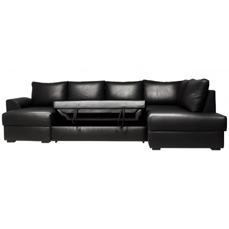 Canapé Deluxe U-Sovesofa Venstrevendt PU læder