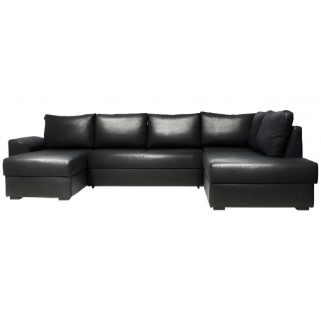 Canapé Deluxe U-Sovesofa Venstrevendt PU læder