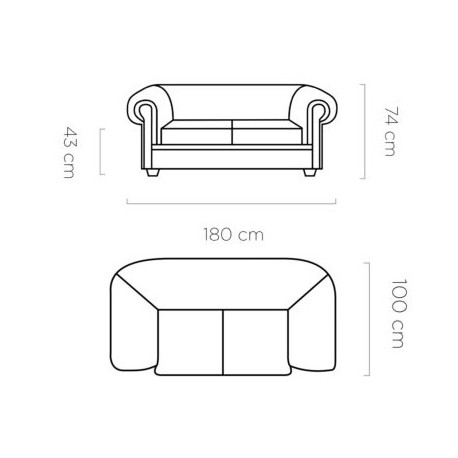 Chesterfield Manchester 2+3 pers sofasæt Sort læder
