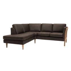 Hjort Knudsen – Classic tremmehjørnesofa med open ende Venstrevendt