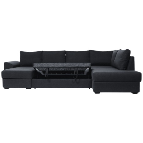 Canape U-Sovesofa venstrevendt - Sort Inari 100