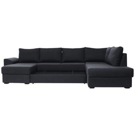 Canape U-Sovesofa venstrevendt - Sort Inari 100