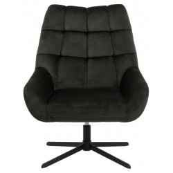 Paris drejestol Mørkegrøn Velour