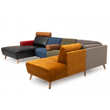 Hjort Knudsen Copenhagen flerfarvet sofa U-sofa - Venstrevendt