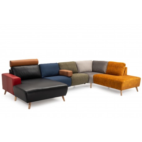 Hjort Knudsen Copenhagen flerfarvet sofa U-sofa - Venstrevendt