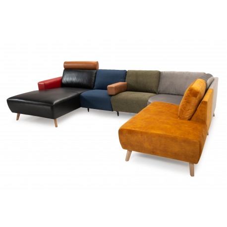 Hjort Knudsen Copenhagen flerfarvet sofa U-sofa - Venstrevendt
