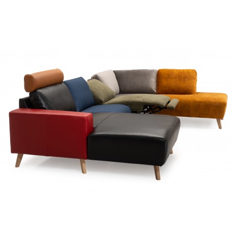 Hjort Knudsen Copenhagen flerfarvet sofa U-sofa - Venstrevendt