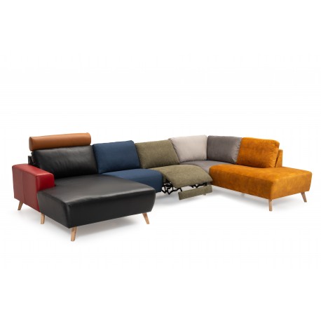 Hjort Knudsen Copenhagen flerfarvet sofa U-sofa - Venstrevendt