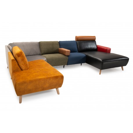 Hjort Knudsen Copenhagen flerfarvet sofa U-sofa - Højrevendt Multifarvet
