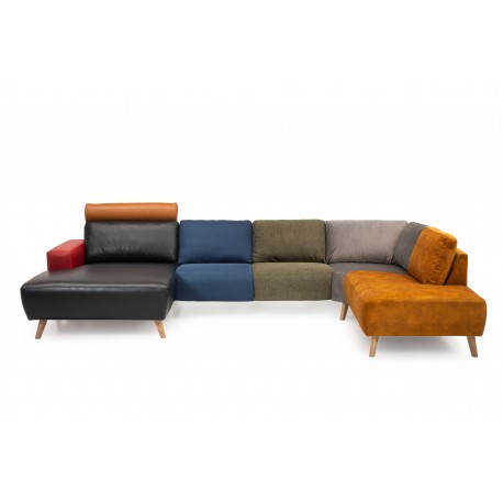 Hjort Knudsen Copenhagen flerfarvet sofa U-sofa - Venstrevendt