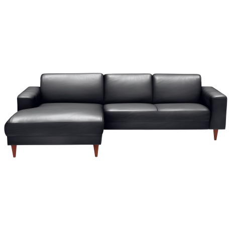 Hjort Knudsen Hadsten semianilin læder chaiselong sofa Venstrevendt