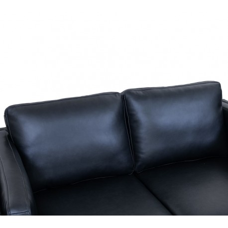 Valencia 2 pers. sofa læder Sort
