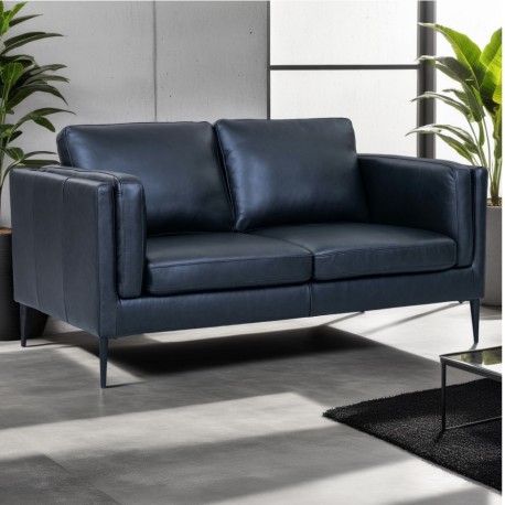 Valencia 2 pers. sofa læder Sort