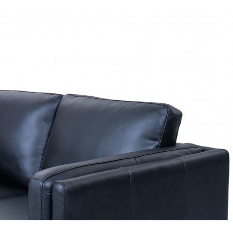 Valencia 2 pers. sofa læder Sort