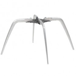 Børstet - Aluminiumsben til spisestol - DL07B