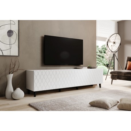 TV bord ASTI mat Hvid / mat Hvid