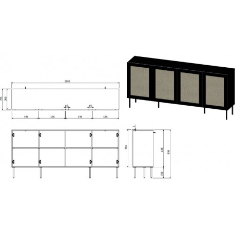 JUTA Kommode 200 (2D)
