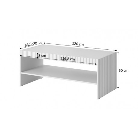 PAFOS sofabord 120cm - Hvid