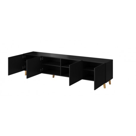 PAFOS TV bord 200cm - 4D Sort