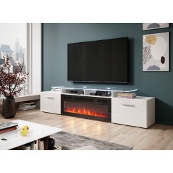 ROVA EF TV bord Hvid med Pejs