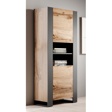 WOOD Vitrineskab wotan/antracyt