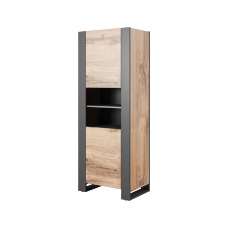 WOOD Vitrineskab wotan/antracyt