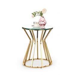 AFINA S, sofabord, spejl / guld