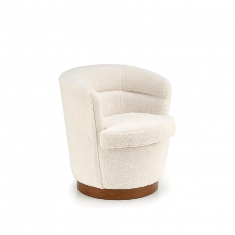 AMY lænestol Creme/Valnød