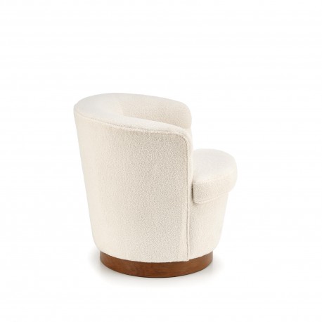 AMY lænestol Creme/Valnød