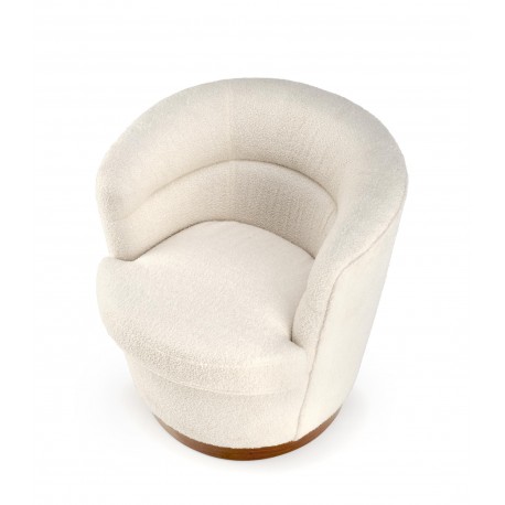 AMY lænestol Creme/Valnød