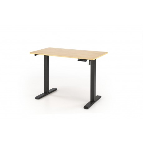 B53 skrivebord med justerbar højde, gylden eg / Sort