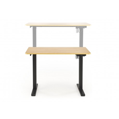 B53 skrivebord med justerbar højde, gylden eg / Sort