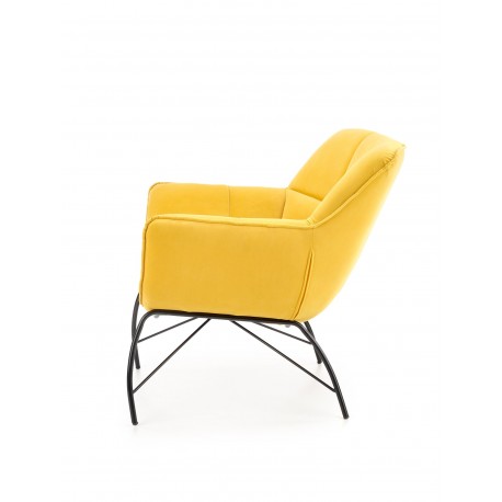 BELTON Hvilestol - Gul Velour