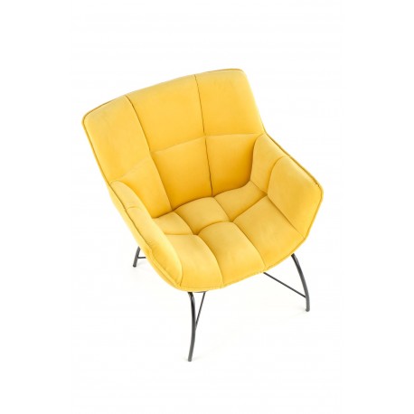 BELTON Hvilestol - Gul Velour