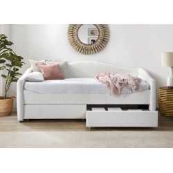 CAYDENCE 90x200cm seng, Creme- med skuffe til Opbevaring