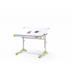 COLLORIDO skrivebord - Hvid/grøn/Rosa