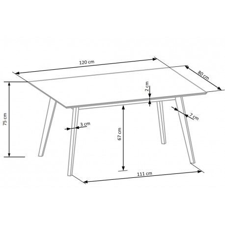 CORDOBA bord + 4 stole