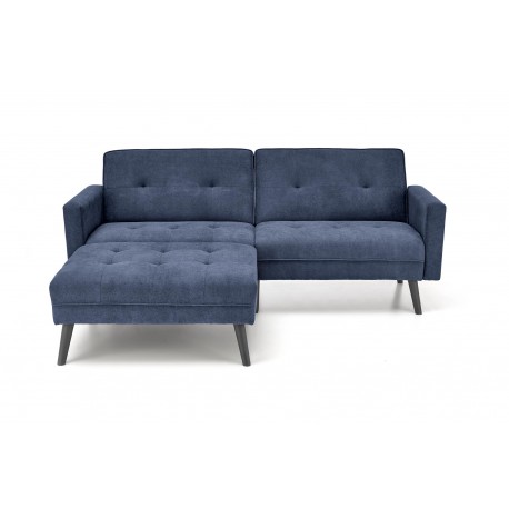 CORNELIUS Sovesofa med skammel - blå stof