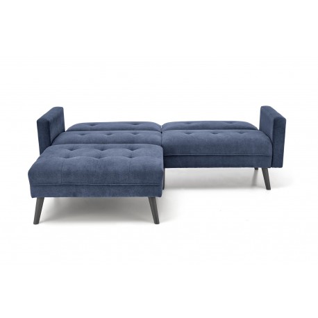 CORNELIUS Sovesofa med skammel - blå stof
