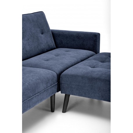CORNELIUS Sovesofa med skammel - blå stof