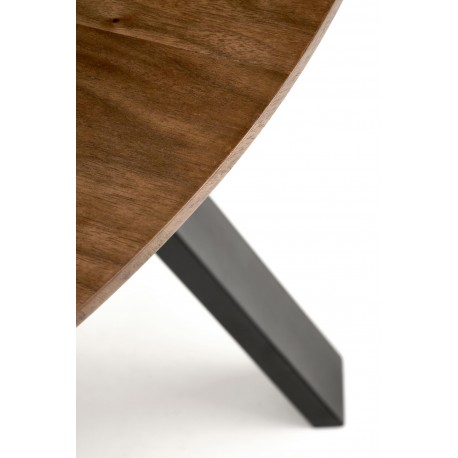 DANILO rund spisebord Ø120 cm - Valnød/Sort