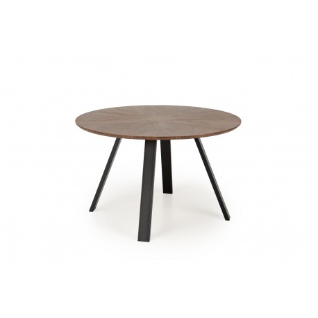 DANILO rund spisebord Ø120 cm - Valnød/Sort