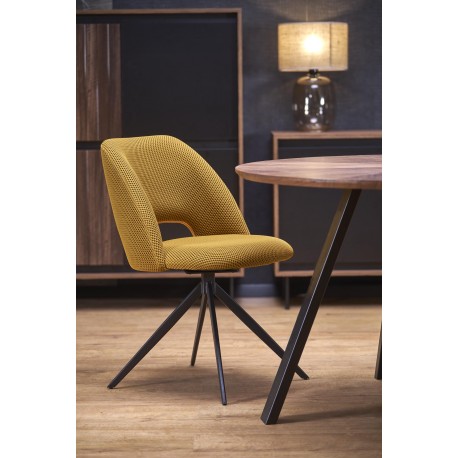 DANILO rund spisebord Ø120 cm - Valnød/Sort