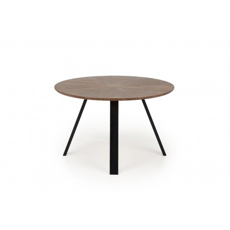 DANILO rund spisebord Ø120 cm - Valnød/Sort