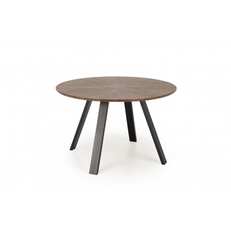 DANILO rund spisebord Ø120 cm - Valnød/Sort