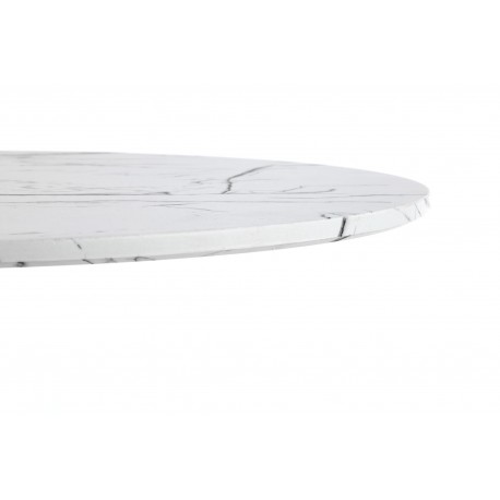 DENVER bord, - top - Hvid marmor, ben - Hvid